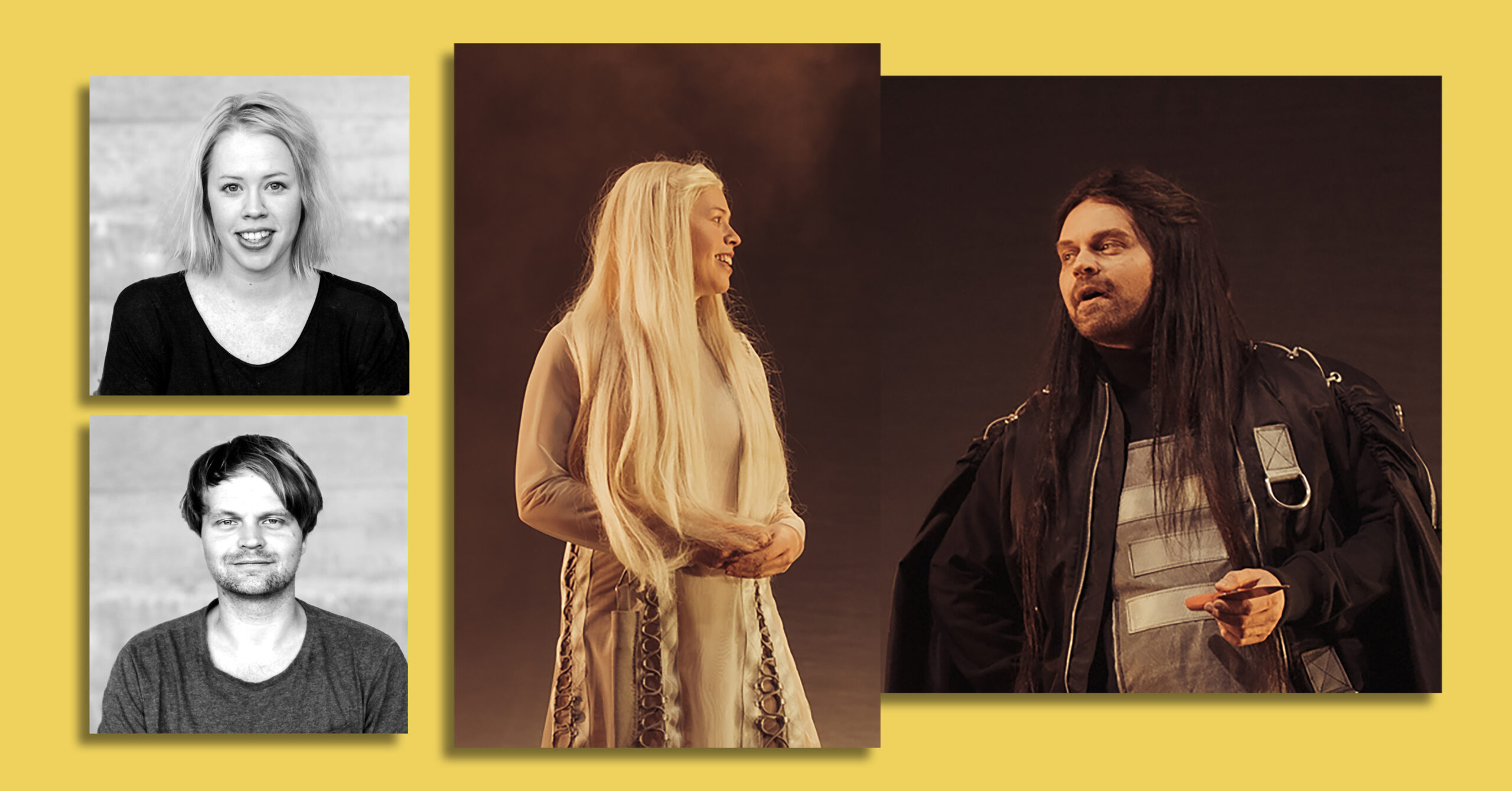 Mann og kvinne to bilder av begge satt sammen.